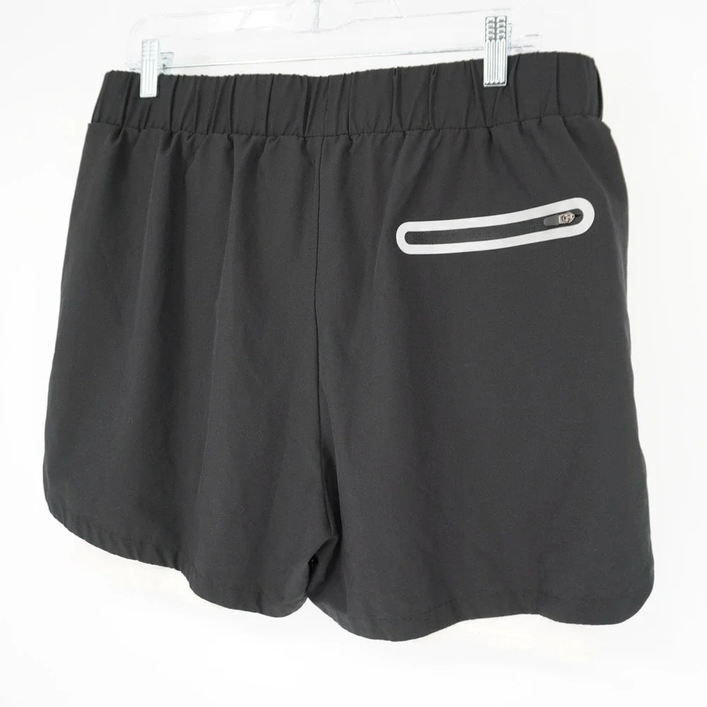 Young LA Shorts Compression Lined Black Men Athletic Gym Pockets Stretch XXL